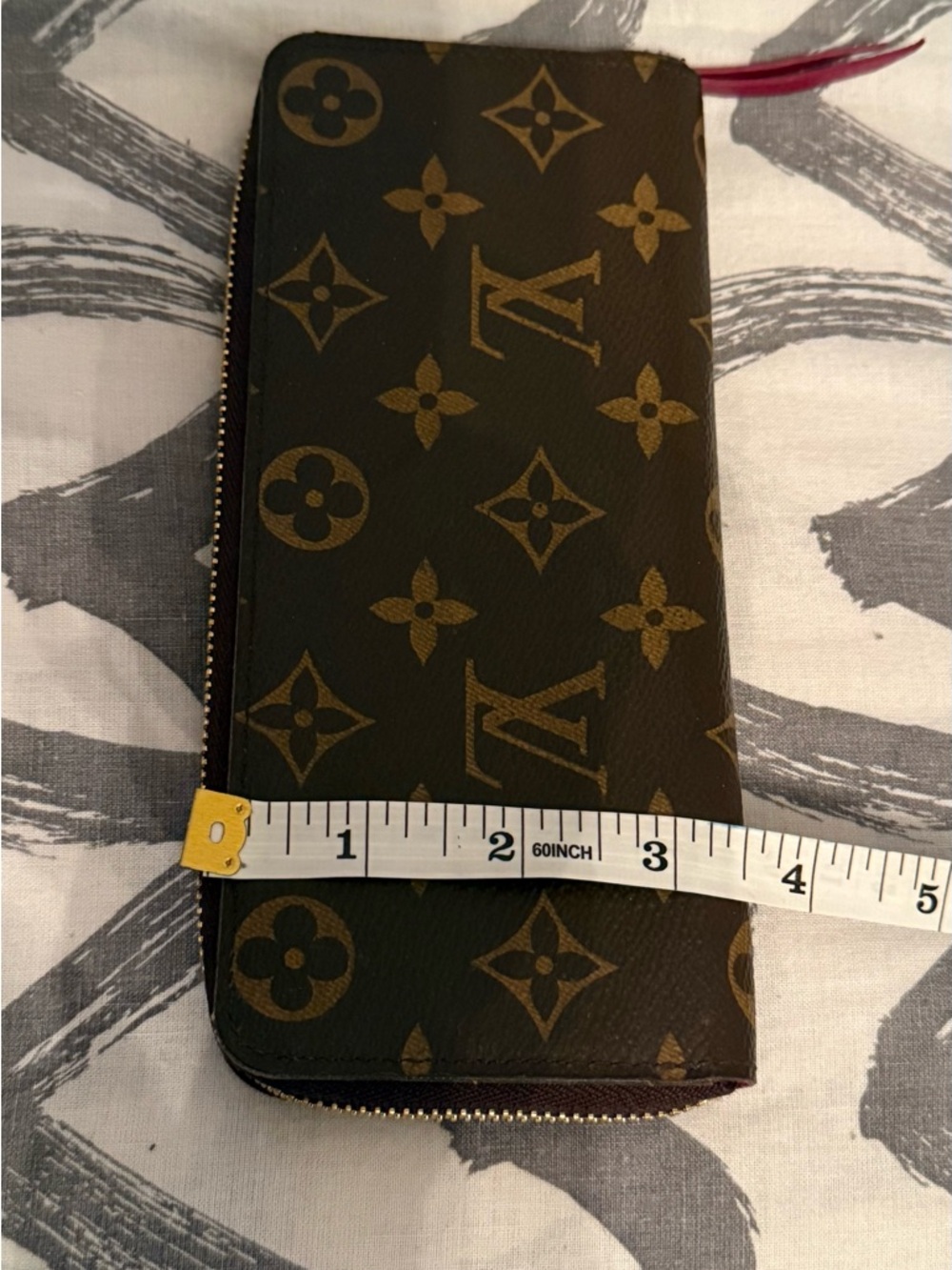 Louis Vuitton Monogram Canvas Zip Around Wallet in Brown and Gold - Picture 2 of 6